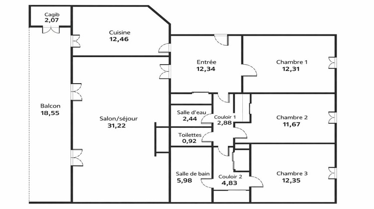Ma-Cabane - Vente Appartement CHARBONNIERES LES BAINS, 110 m²