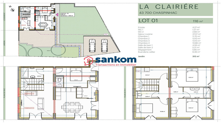 Ma-Cabane - Vente Appartement Chaspinhac, 116 m²