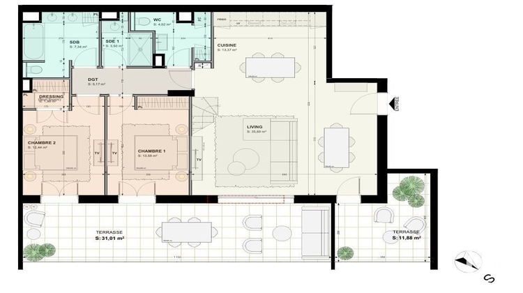 Ma-Cabane - Vente Appartement Châteauneuf-Grasse, 111 m²