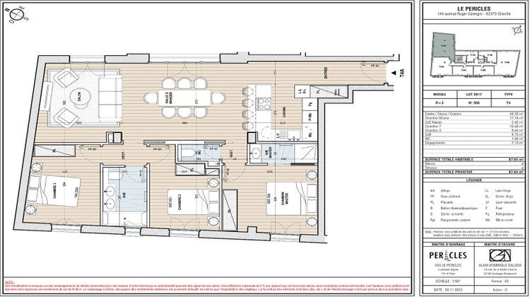 Ma-Cabane - Vente Appartement CHAVILLE, 87 m²