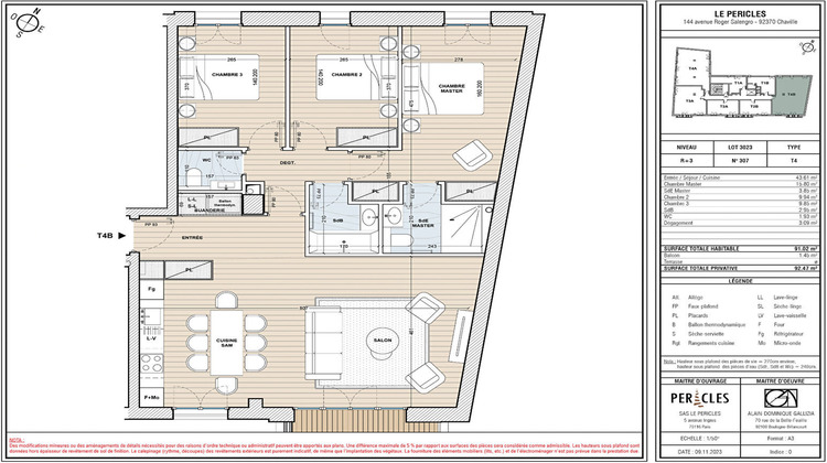 Ma-Cabane - Vente Appartement CHAVILLE, 91 m²