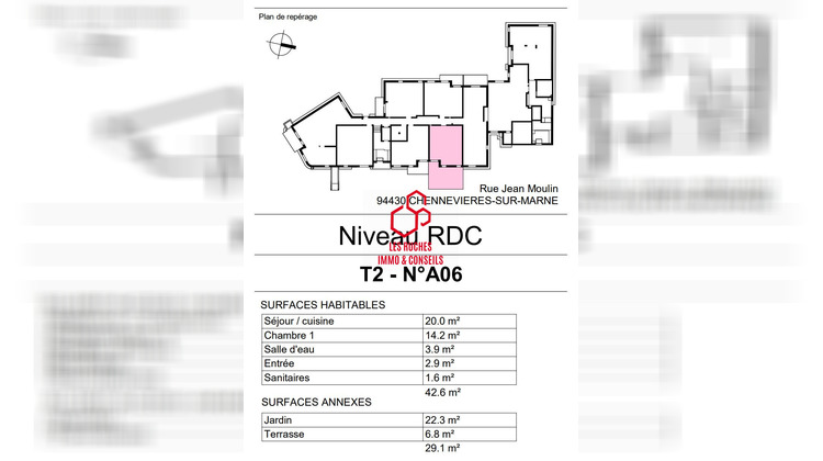 Ma-Cabane - Vente Appartement Chennevières-sur-Marne, 42 m²