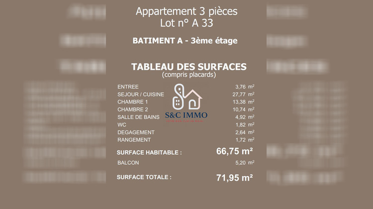 Ma-Cabane - Vente Appartement Chessy, 66 m²