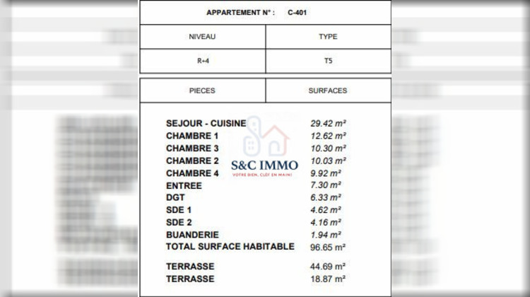 Ma-Cabane - Vente Appartement Chessy, 96 m²