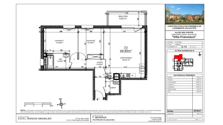 Ma-Cabane - Vente Appartement CHEVIGNY-SAINT-SAUVEUR, 64 m²