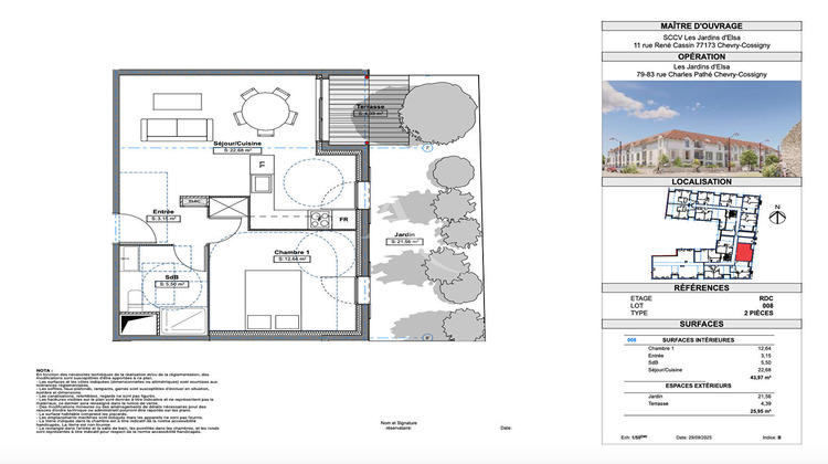 Ma-Cabane - Vente Appartement CHEVRY-COSSIGNY, 43 m²