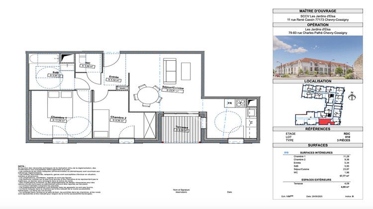 Ma-Cabane - Vente Appartement CHEVRY-COSSIGNY, 55 m²