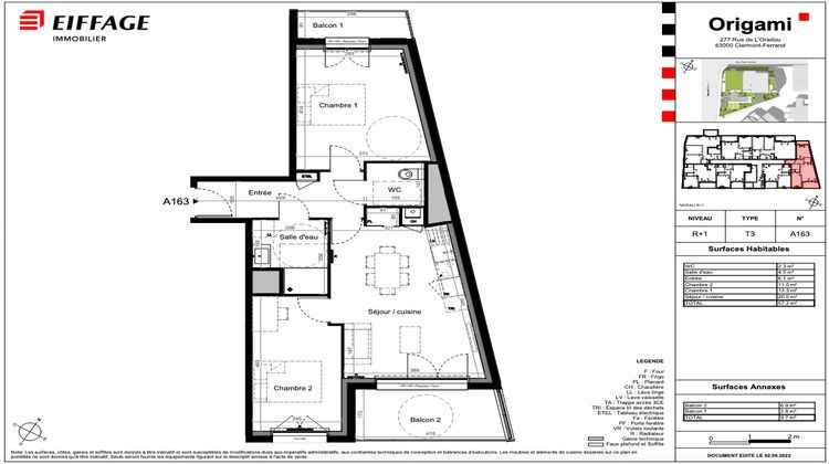 Ma-Cabane - Vente Appartement CLERMONT-FERRAND, 57 m²