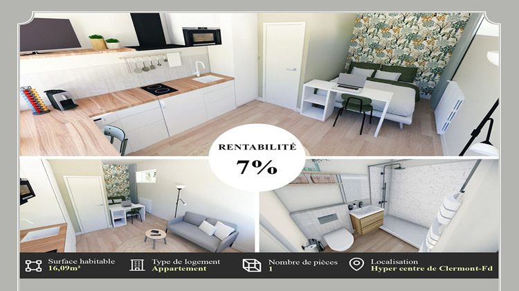 Ma-Cabane - Vente Appartement CLERMONT-FERRAND, 16 m²