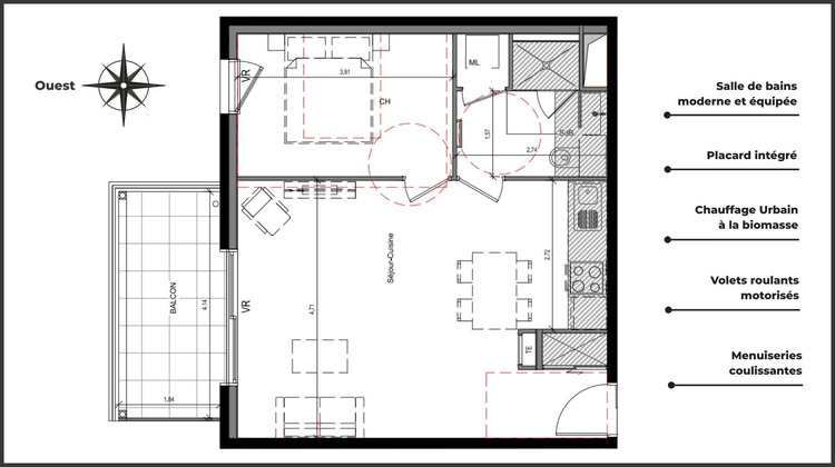 Ma-Cabane - Vente Appartement Clermont-Ferrand, 48 m²