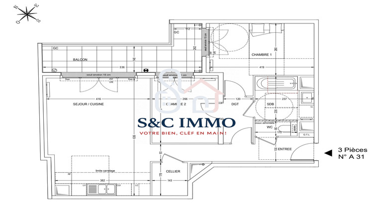 Ma-Cabane - Vente Appartement Clichy, 66 m²