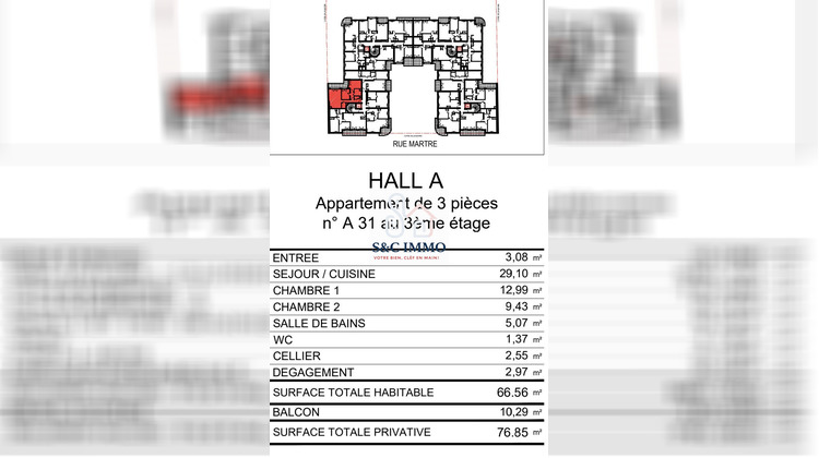 Ma-Cabane - Vente Appartement Clichy, 66 m²
