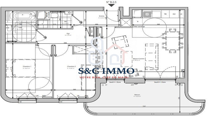 Ma-Cabane - Vente Appartement Clichy, 65 m²
