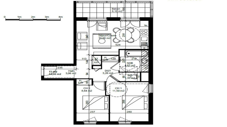 Ma-Cabane - Vente Appartement CLUSES, 54 m²