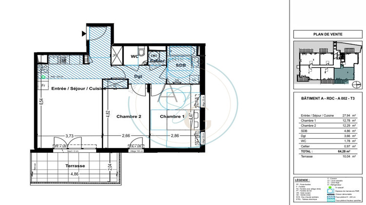 Ma-Cabane - Vente Appartement COGOLIN, 64 m²