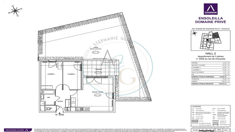 Ma-Cabane - Vente Appartement COGOLIN, 63 m²