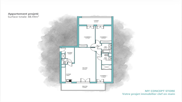 Ma-Cabane - Vente Appartement COLOMBES, 88 m²