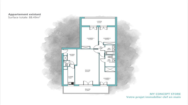 Ma-Cabane - Vente Appartement COLOMBES, 88 m²