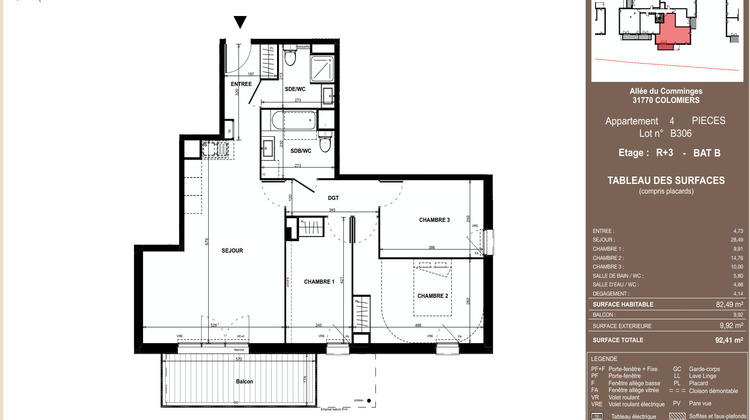 Ma-Cabane - Vente Appartement COLOMIERS, 82 m²