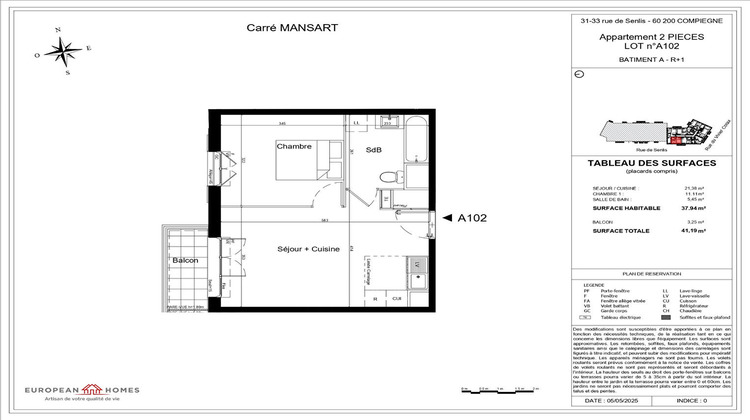 Ma-Cabane - Vente Appartement COMPIEGNE, 37 m²