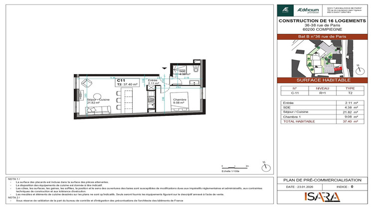 Ma-Cabane - Vente Appartement COMPIEGNE, 37 m²