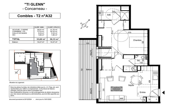 Ma-Cabane - Vente Appartement CONCARNEAU, 53 m²