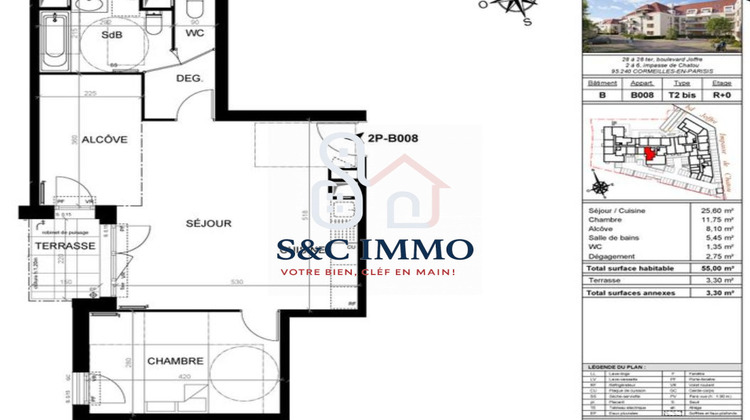 Ma-Cabane - Vente Appartement Cormeilles-en-Parisis (), 55 m²