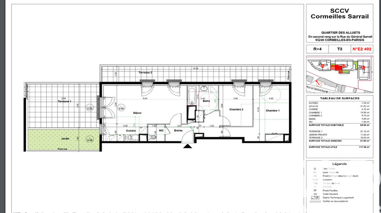 Ma-Cabane - Vente Appartement Cormeilles-en-Parisis, 65 m²
