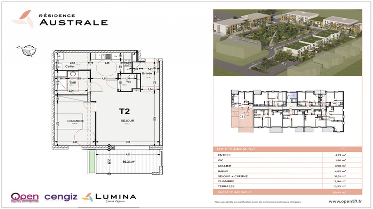 Ma-Cabane - Vente Appartement Cosnes-et-Romain, 59 m²