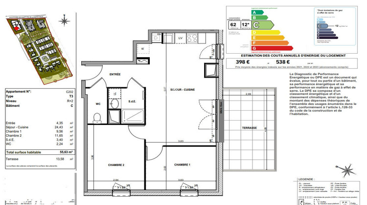 Ma-Cabane - Vente Appartement COUERON, 55 m²