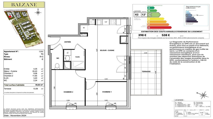 Ma-Cabane - Vente Appartement Couëron, 56 m²
