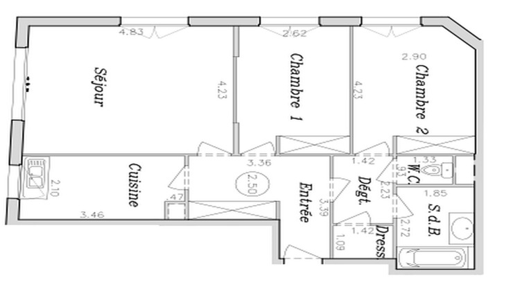 Ma-Cabane - Vente Appartement COURBEVOIE, 71 m²