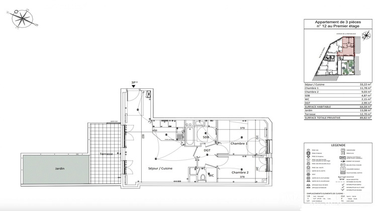 Ma-Cabane - Vente Appartement Courbevoie, 64 m²