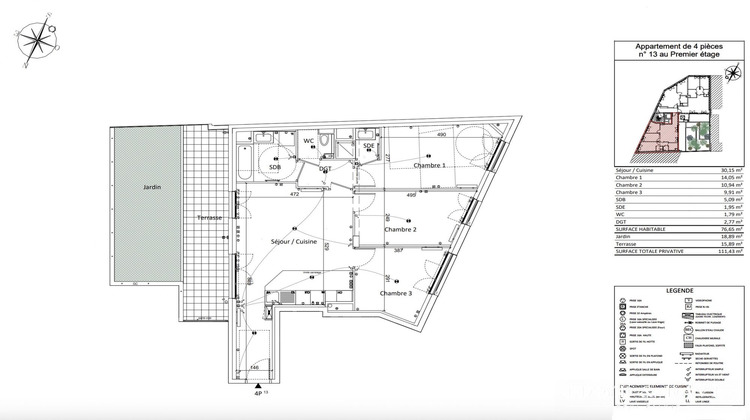 Ma-Cabane - Vente Appartement Courbevoie, 77 m²