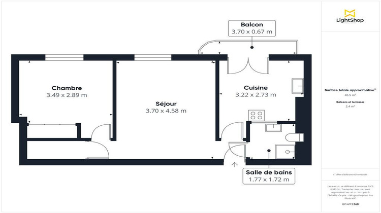 Ma-Cabane - Vente Appartement COURBEVOIE, 45 m²