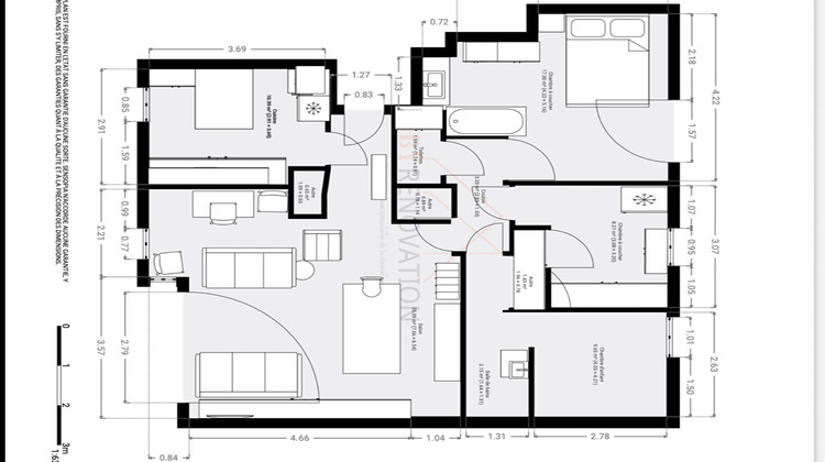 Ma-Cabane - Vente Appartement COURBEVOIE, 93 m²