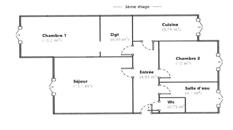 Ma-Cabane - Vente Appartement COURBEVOIE, 56 m²