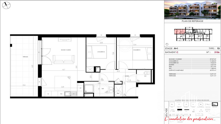 Ma-Cabane - Vente Appartement Cournonterral, 60 m²
