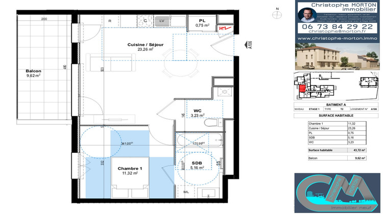 Ma-Cabane - Vente Appartement CRAPONNE, 43 m²