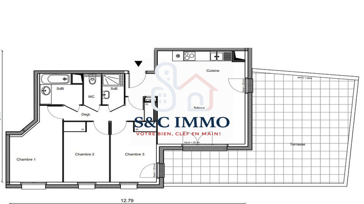 Ma-Cabane - Vente Appartement Crécy-la-Chapelle, 75 m²