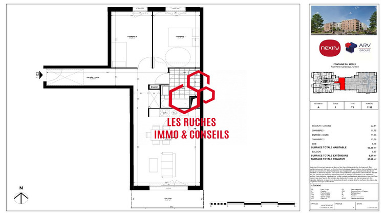 Ma-Cabane - Vente Appartement Créteil, 62 m²