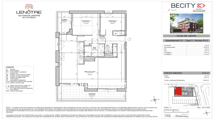 Ma-Cabane - Vente Appartement Croix, 99 m²