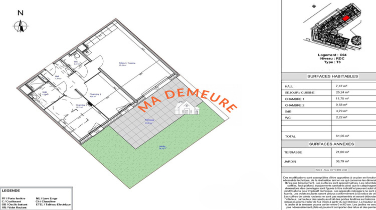 Ma-Cabane - Vente Appartement Croix, 61 m²