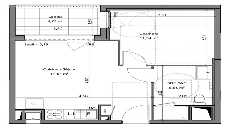 Ma-Cabane - Vente Appartement Crozon, 36 m²
