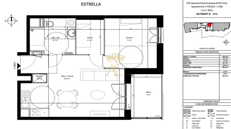 Ma-Cabane - Vente Appartement Cucq, 46 m²