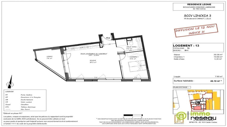 Ma-Cabane - Vente Appartement CUCQ, 46 m²