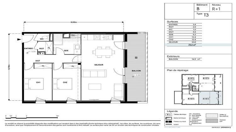 Ma-Cabane - Vente Appartement CUGNAUX, 76 m²