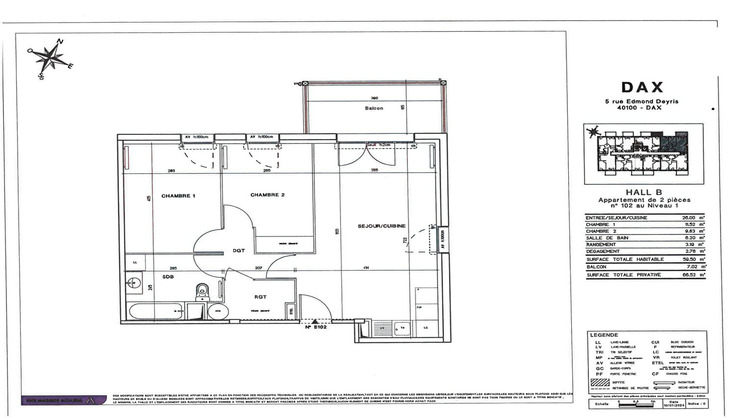 Ma-Cabane - Vente Appartement DAX, 59 m²