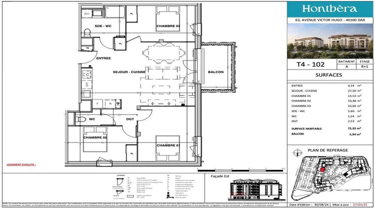 Ma-Cabane - Vente Appartement Dax, 76 m²