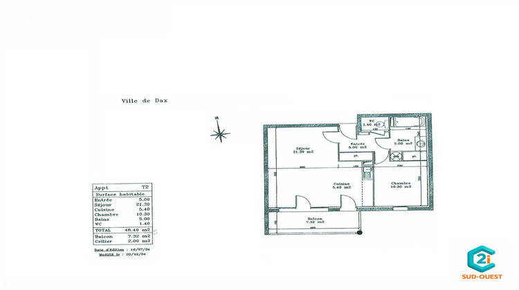 Ma-Cabane - Vente Appartement Dax, 48 m²